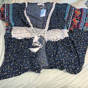 Beach cover up kimono